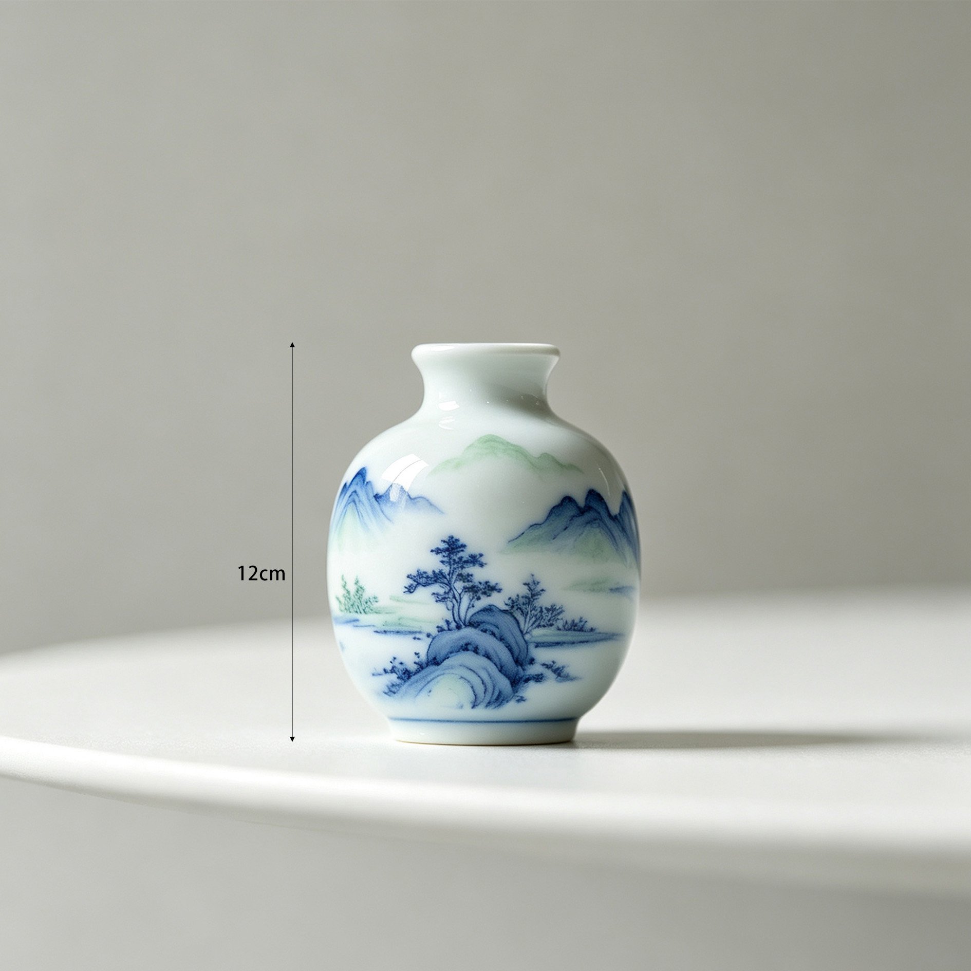 Elegant ceramic bottle from Jingdezhen