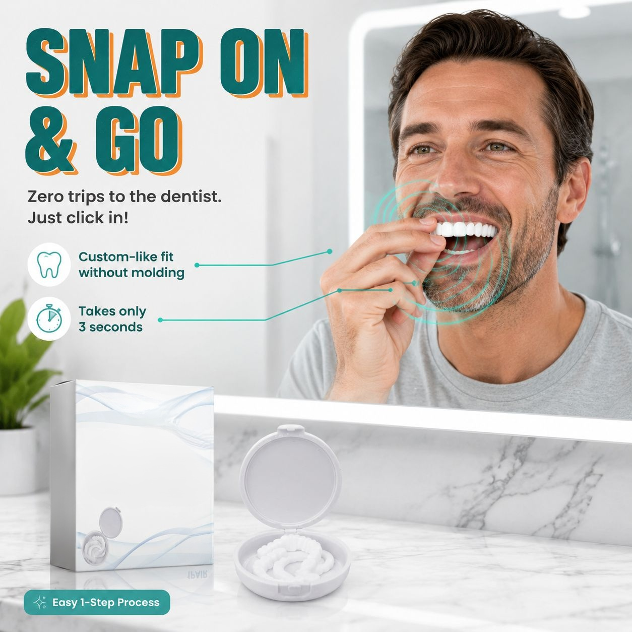 Adult Cosmetic Dental Veneer for Gap Cover and Minor Flaw Correction