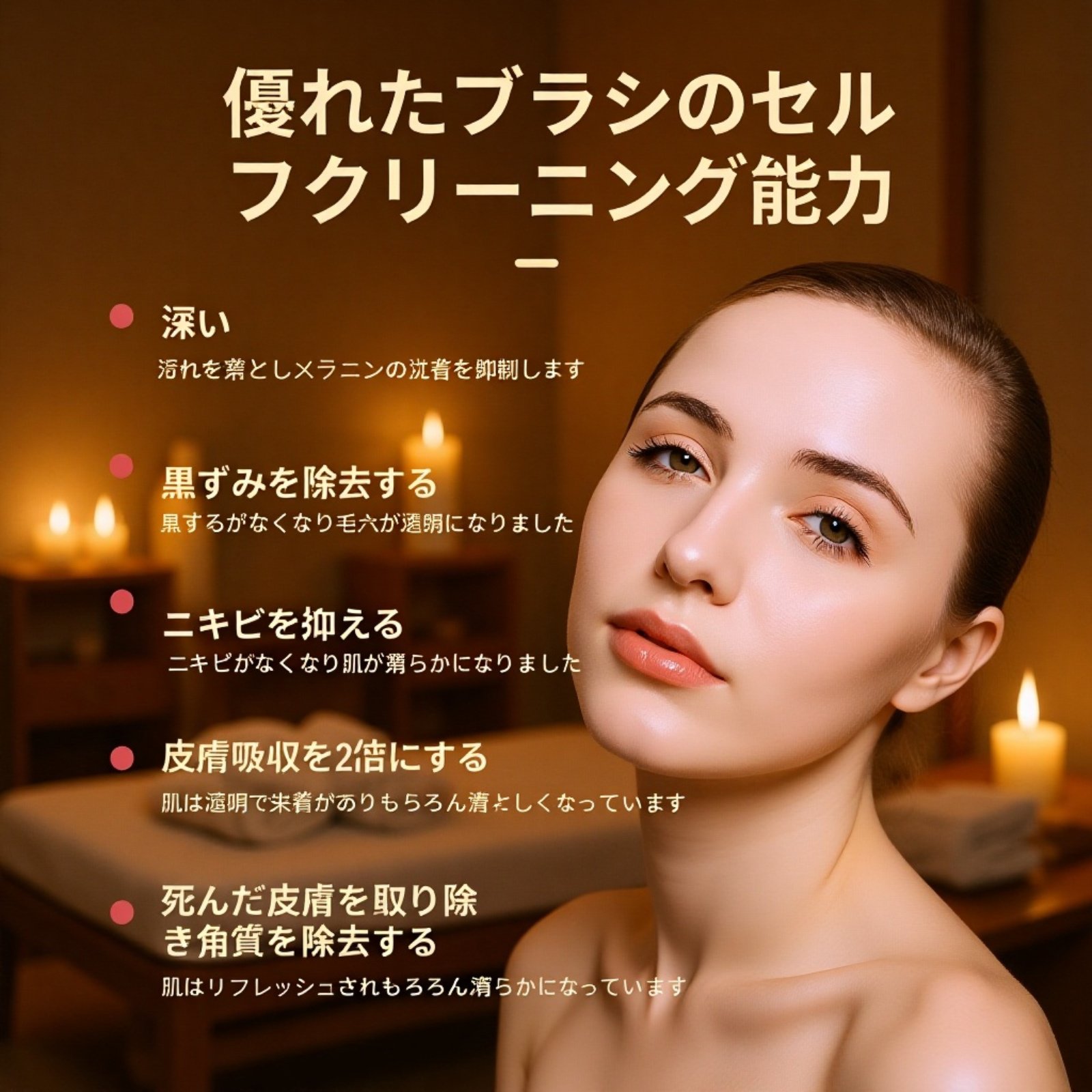 梅の花洗顔ブラシ　日本式ソフト毛フェイスブラシ