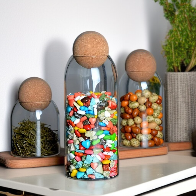 커피, 견과류, 말린 과일을 위한 3가지 용량 주방 식품 저장 용기