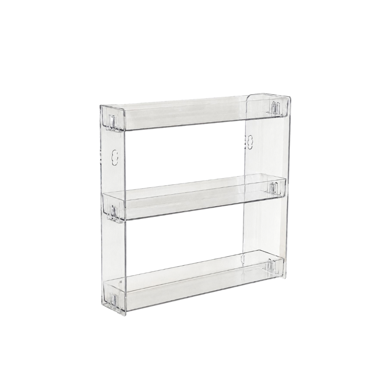 Home Acrylic Transparent Multi-layer Figurine Display Rack Punch-free Wall Mounted Organizer