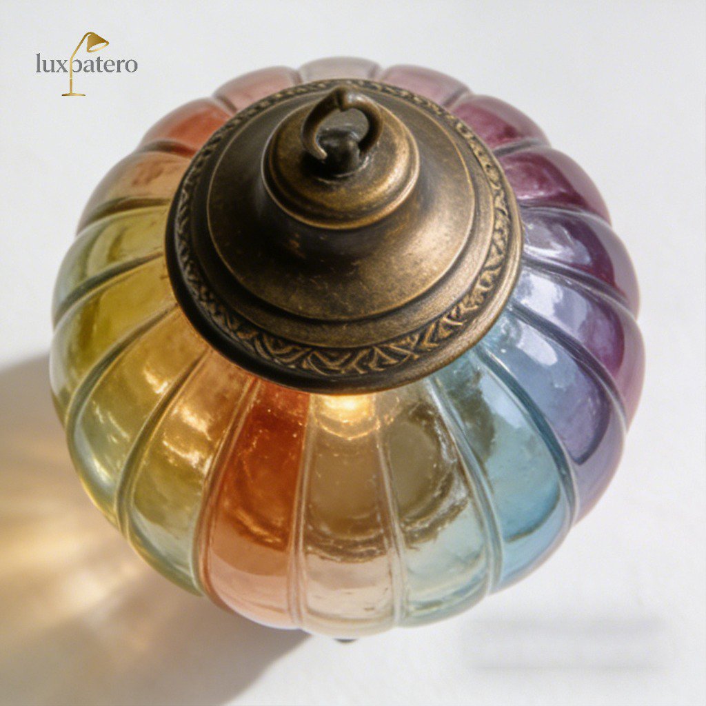 插電復古琉璃燈