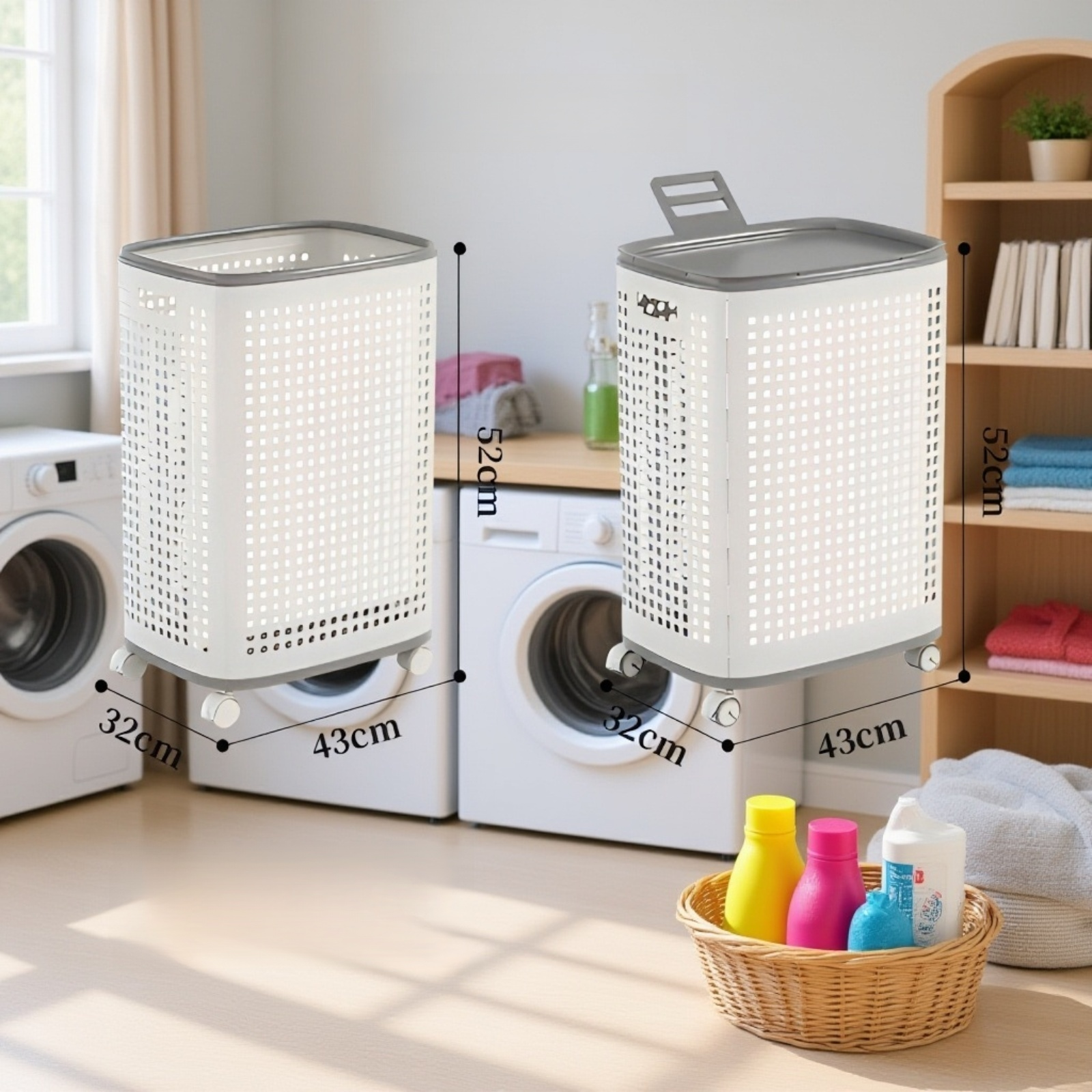 Toilet clothes storage basket