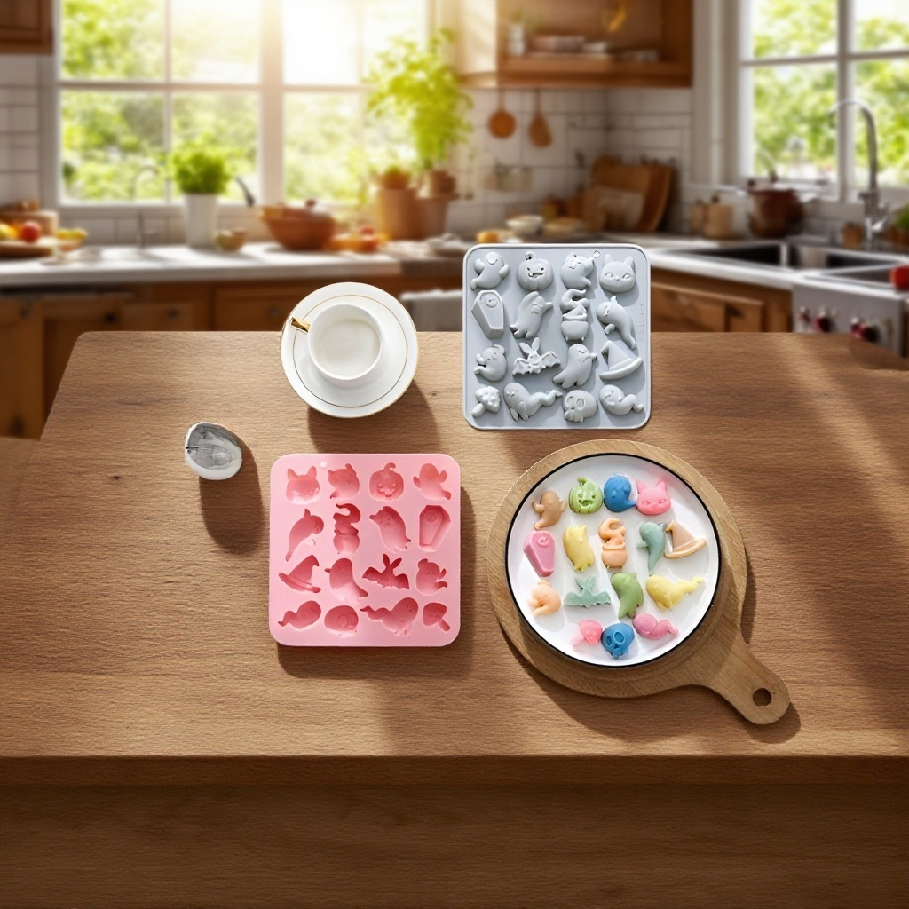 할로윈 테마 스타일링 과자 실리콘 몰드