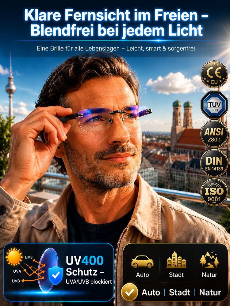 ✨ Intelligente Autofokus-Brille | Jena-Optik-Technologie | TÜV-geprüfte deutsche Qualität ✅