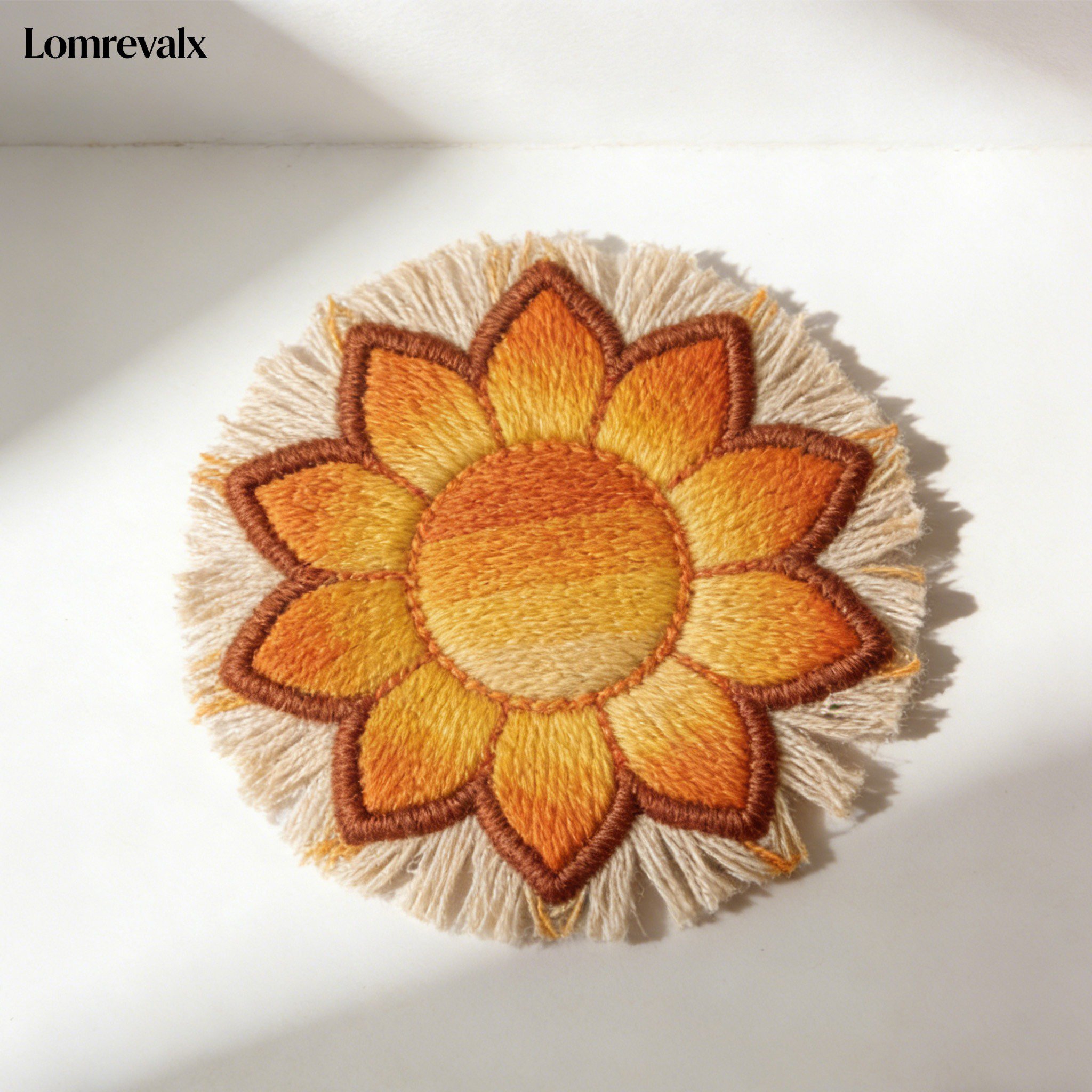 Posavasos de tela bordada