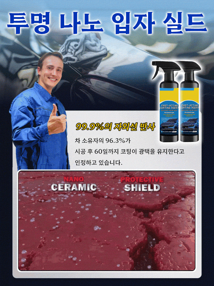 자동차 나노 코팅제 (노즐 타월 스펀지 세트 포함)