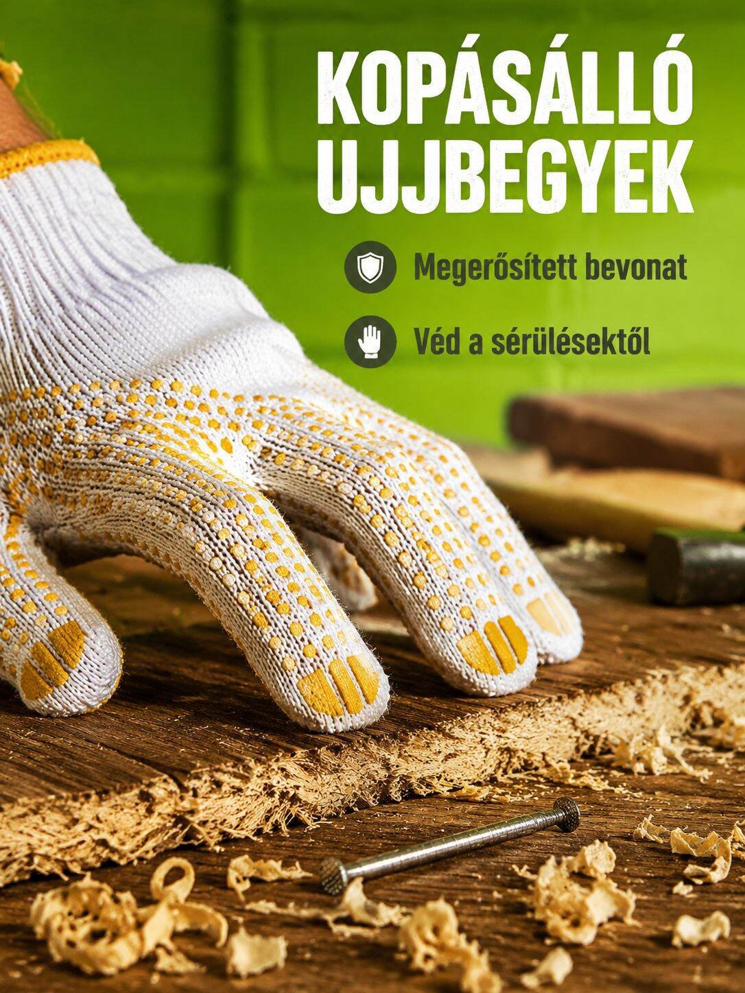 Kopásálló kesztyű biztonságos munkavégzéshez