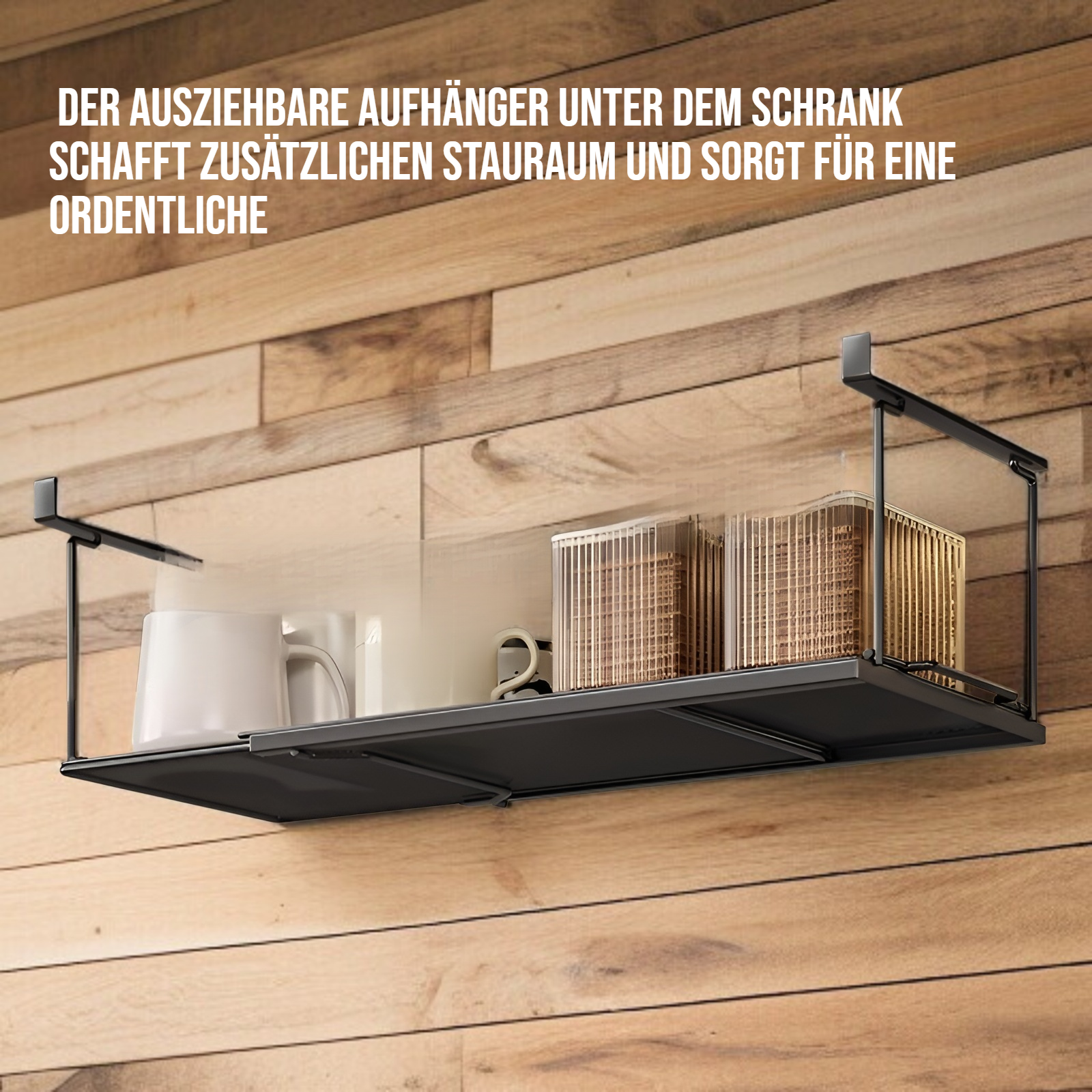 Ausziehbarer Aufhänger unter dem Schrank