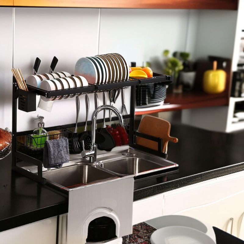 Multi-functional Kitchen Sink Storage Rack Bowl Dish Chopsticks Draining Rack