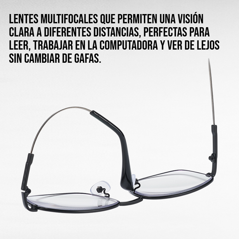 Gafas de lectura ultraligeras con montura grande y multifocales de titanio