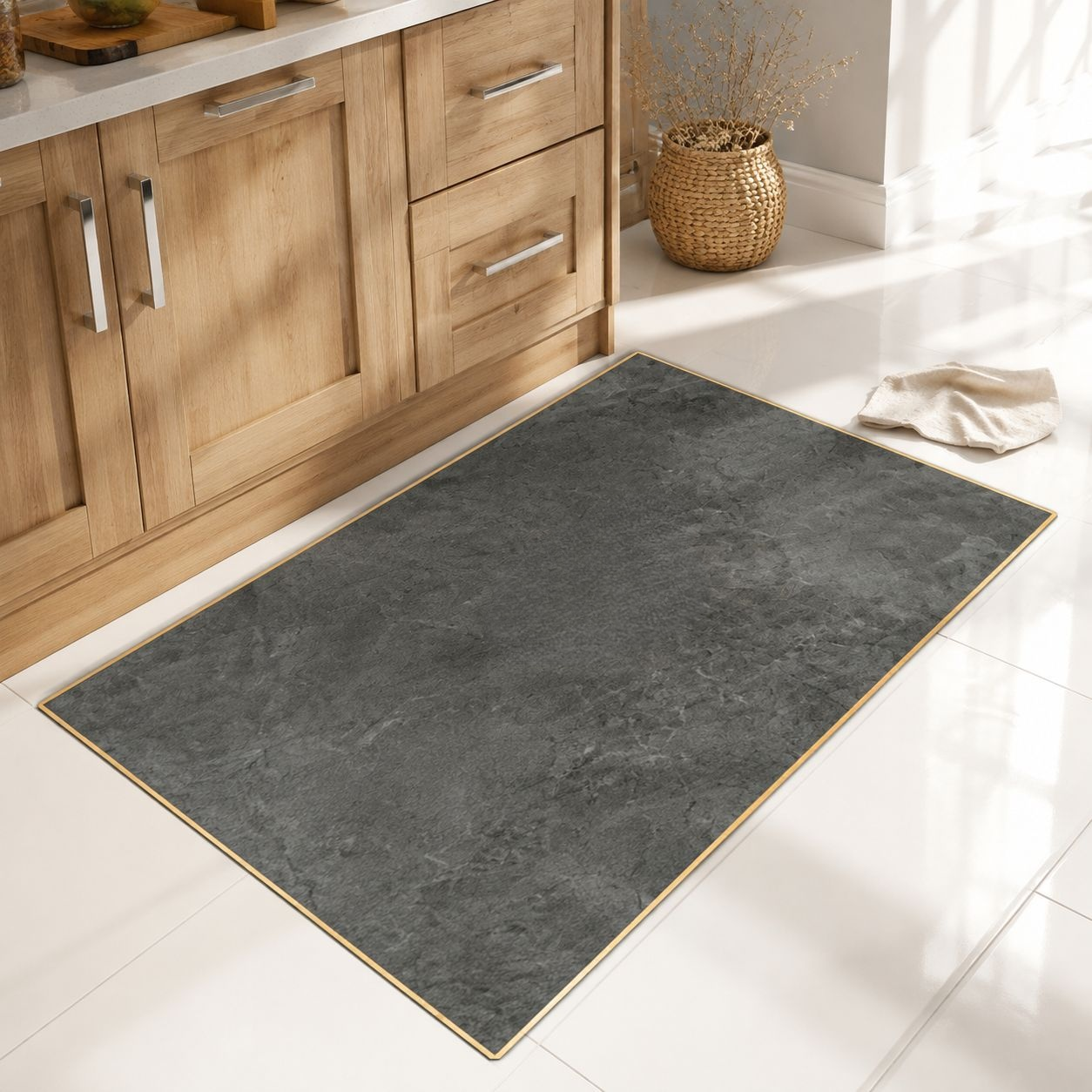 Alfombrilla de cocina de tierra de diatomeas resistente al aceite y a las manchas