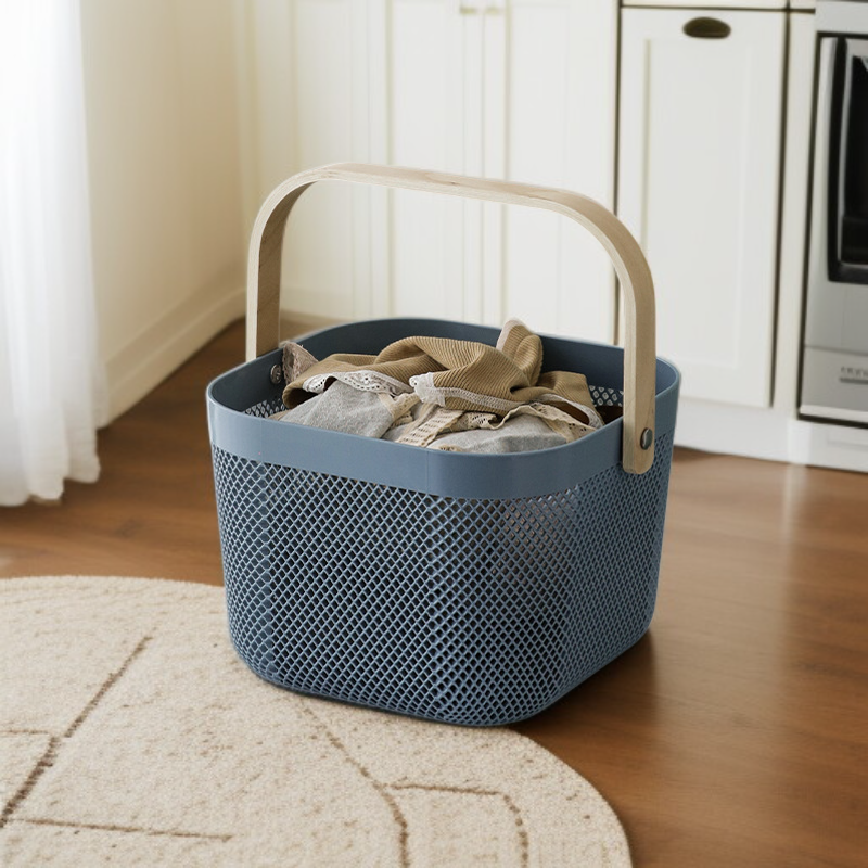 持ち運び便利なランドリーバスケット