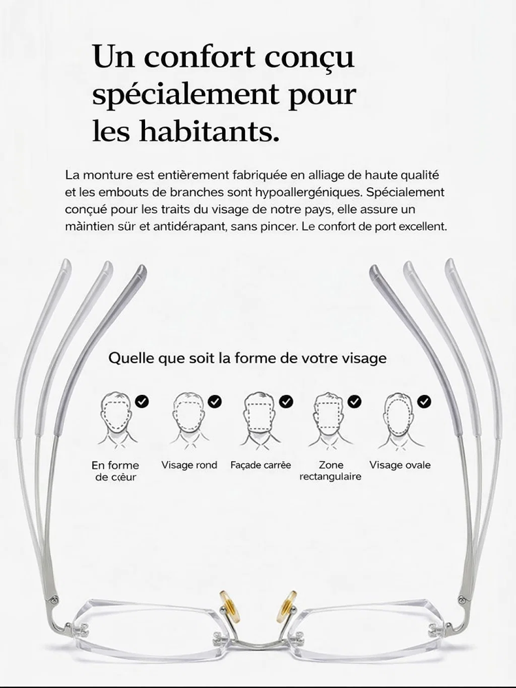 【Vos Dernières Lunettes à Vie】Mise au point en 0,1s : Vision parfaite de près comme de loin !