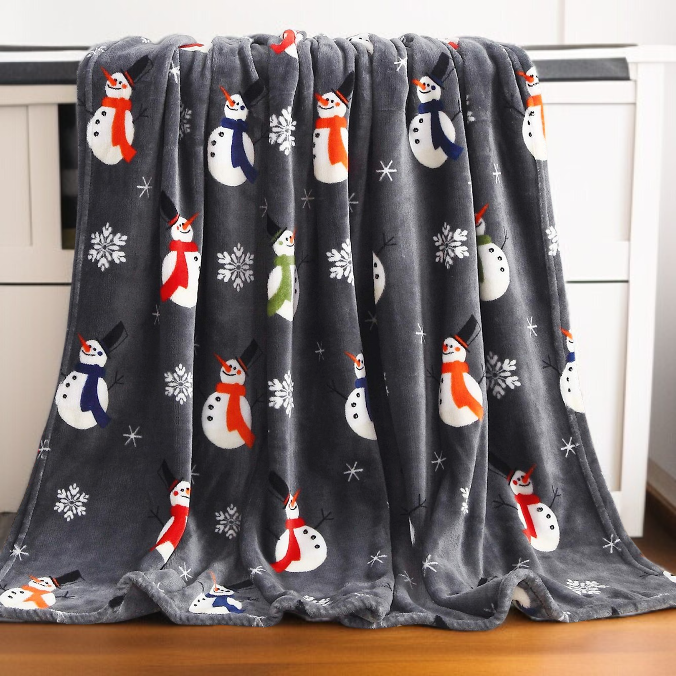 Sofa Flannel Cover Blanket Blanket Holiday Christmas Flannel Burgundy