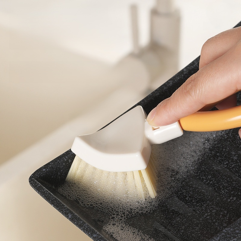 แปรงทำความสะอาดสามเหลี่ยมแบบพับได้ ไม่มีมุมอับ