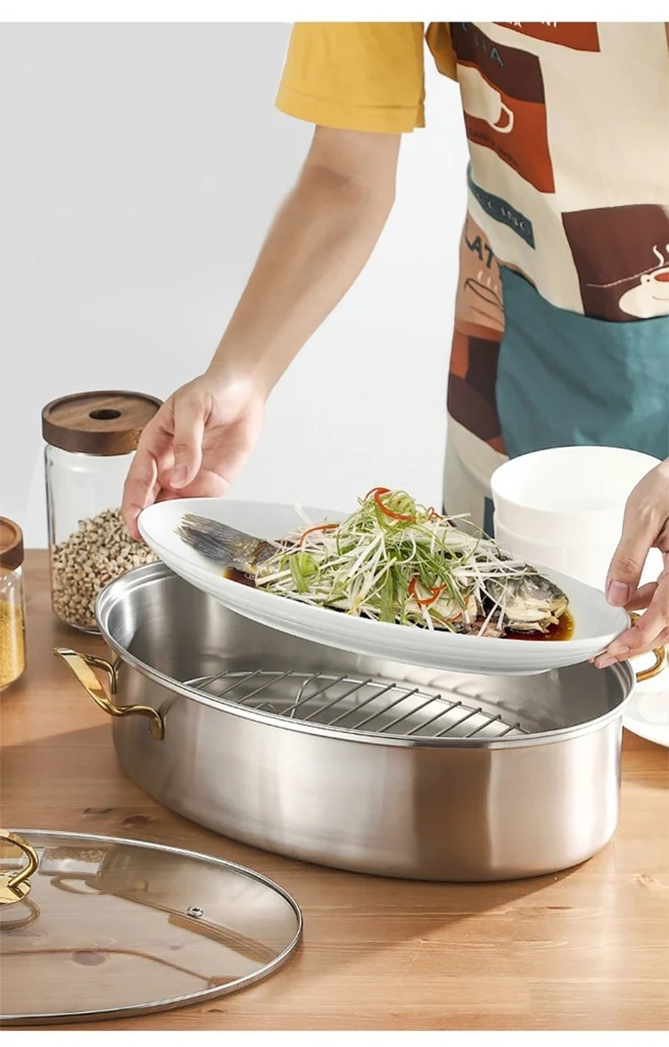 세척이 쉬운 스테인리스 생선 찜통