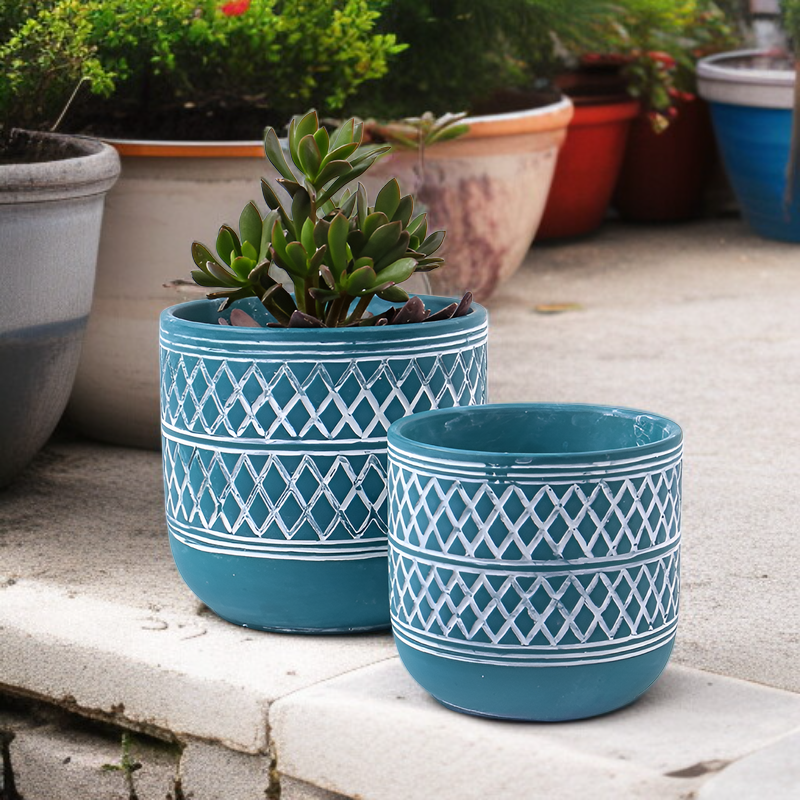 Indoor Balcony Creative Ceramic Green Plant Pot