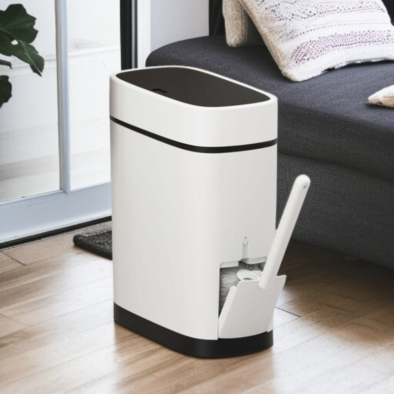 家庭用プッシュ式トイレゴミ箱 防臭蓋付きトイレットペール