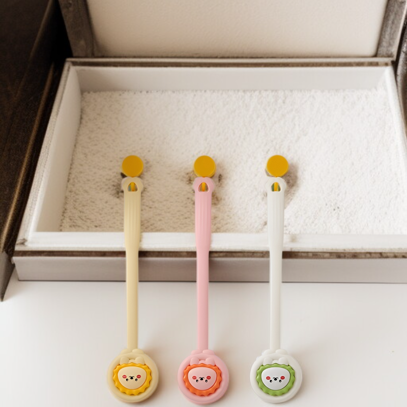 Cepillo de limpieza para la espalda del bebé, cepillo de baño para niños, cerdas suaves