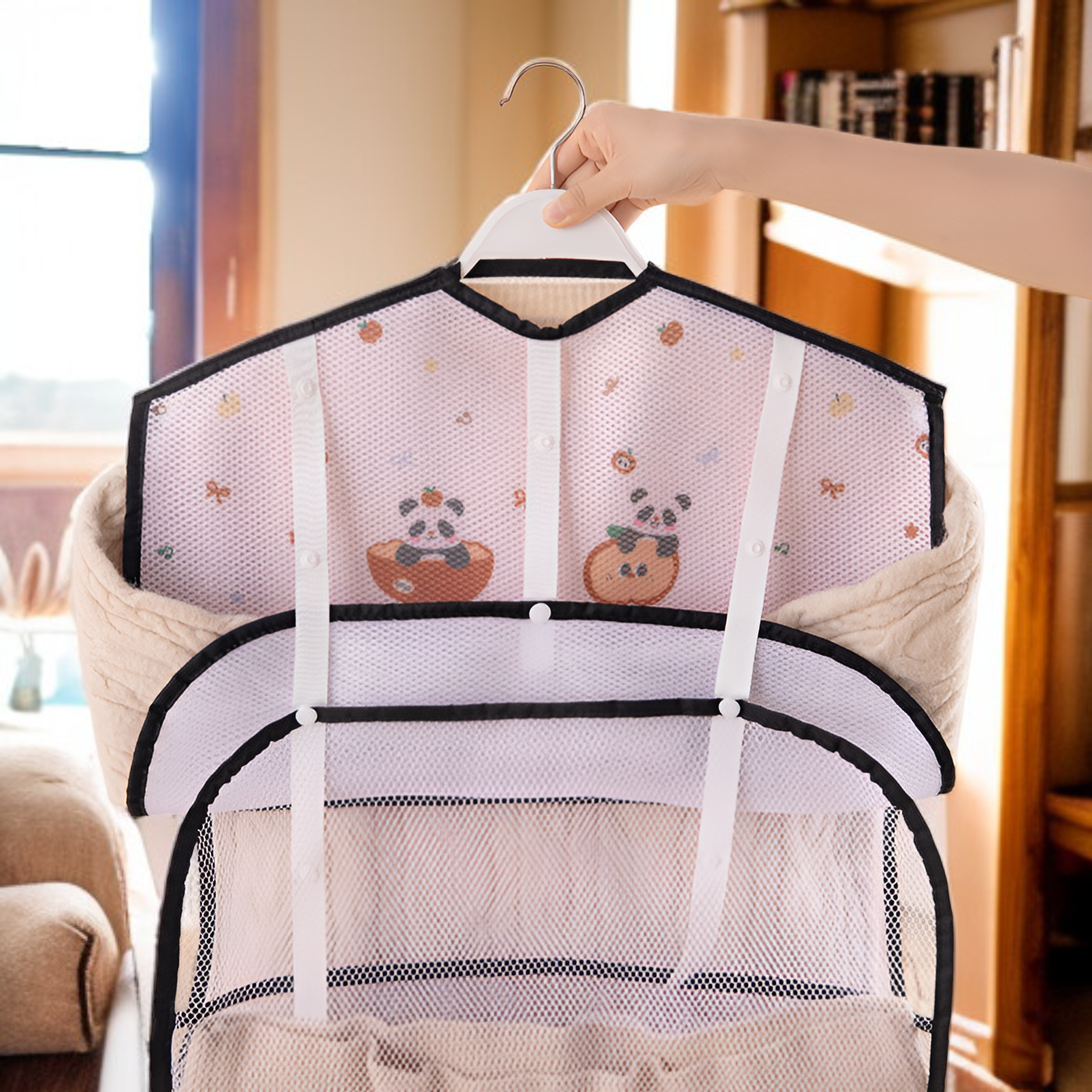 Łatwa w użyciu siatka do szafy na swetry