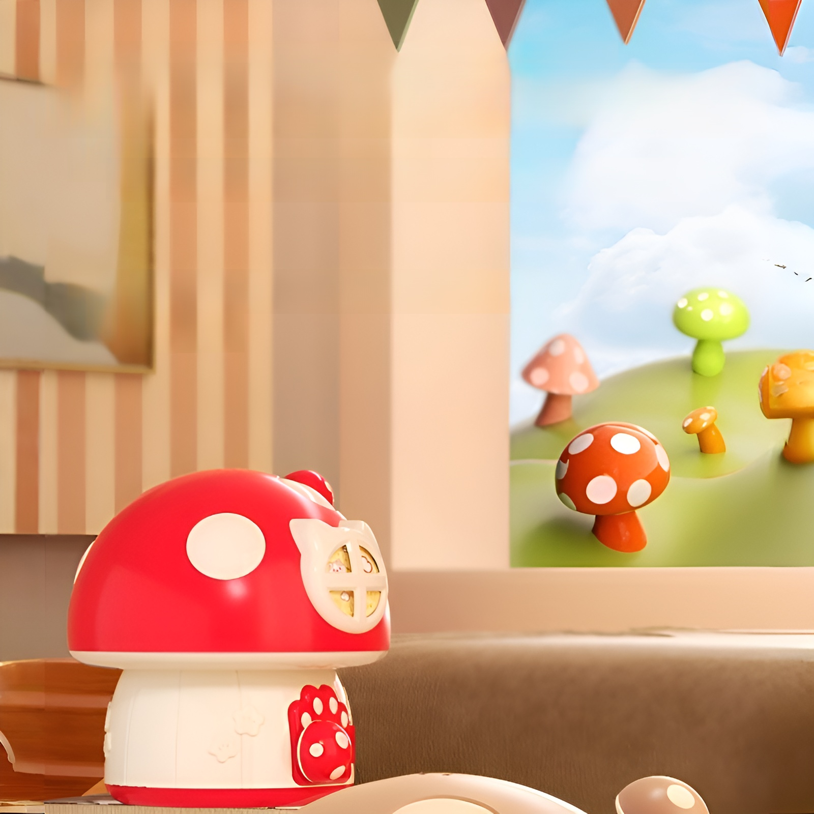 Children's Mushroom House Piggy Bank