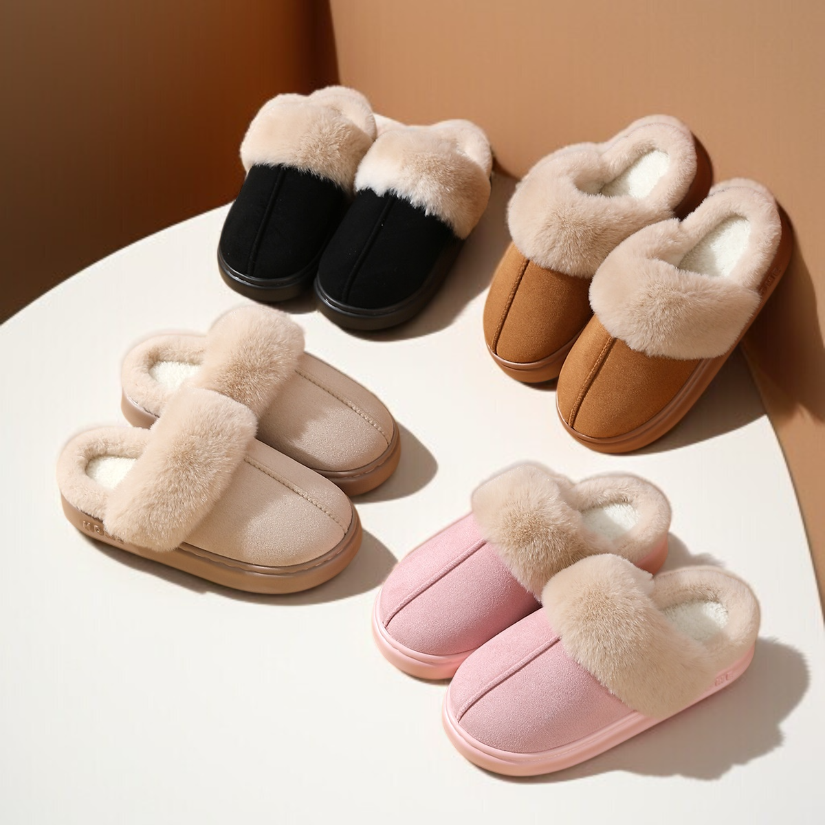 รองเท้าแตะผ้าฝ้ายหนา สวยทันสมัย กันลื่น