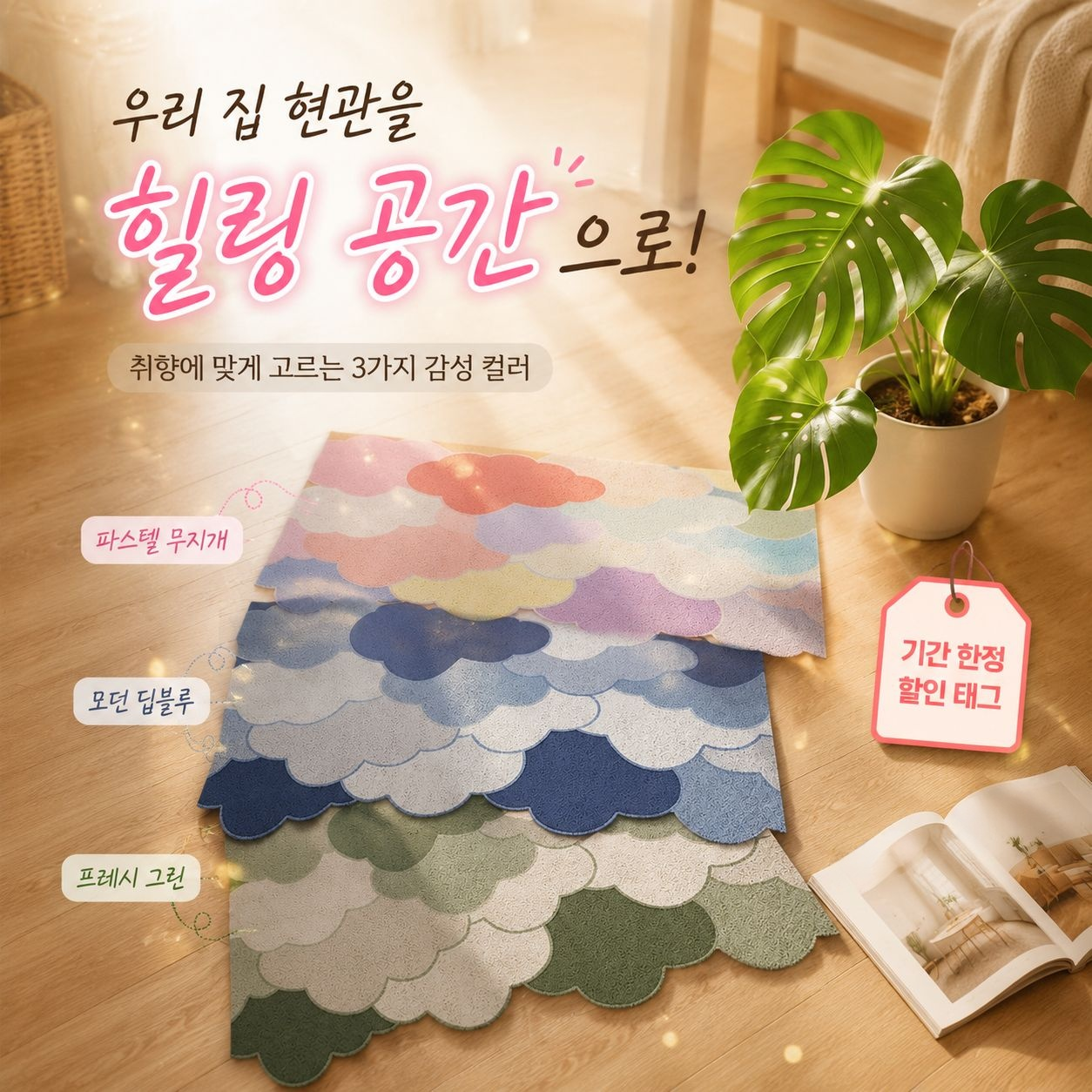 세탁 가능한 도어실크 발매트