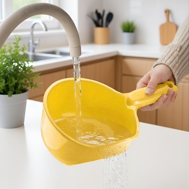 مقبض مريح لسلة غسل الأرز