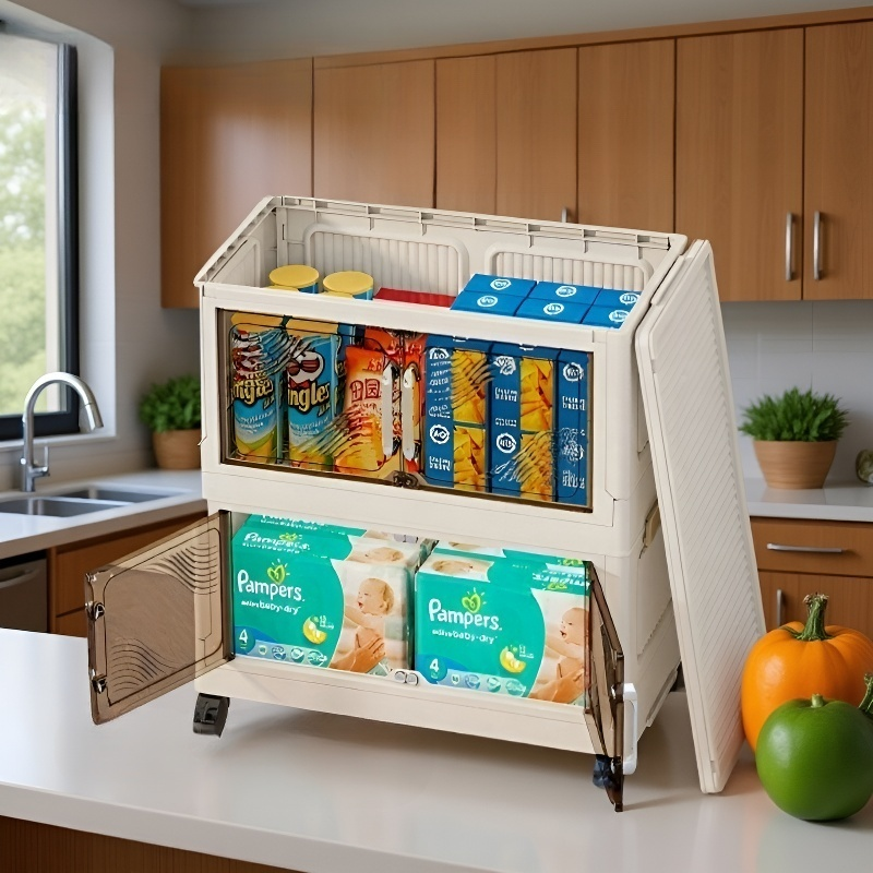 Gabinete plegable de almacenamiento de ropa multiusos de plástico