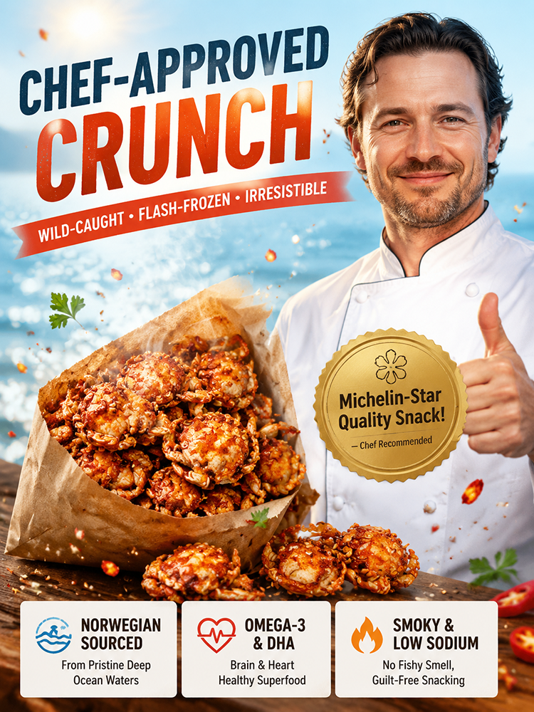 [Freshly Caught Deep-Sea Crab with Plenty of Meat] Spicy  Crispy  Ready-to-Eat Baby Crabs 