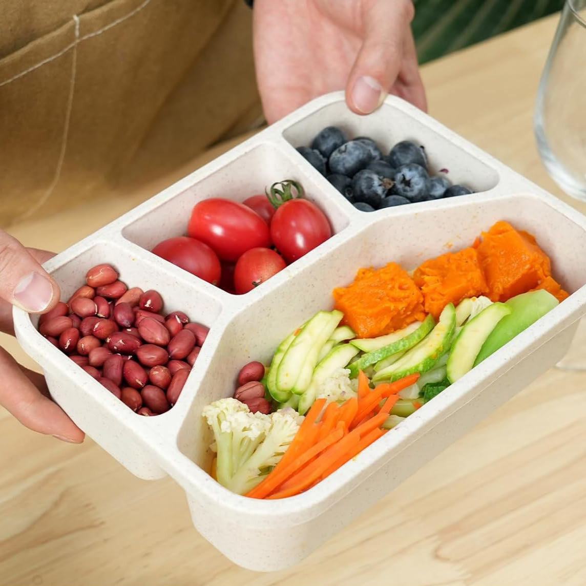 Wheat Straw Bento Box – Eco-friendly Square Lunch Container