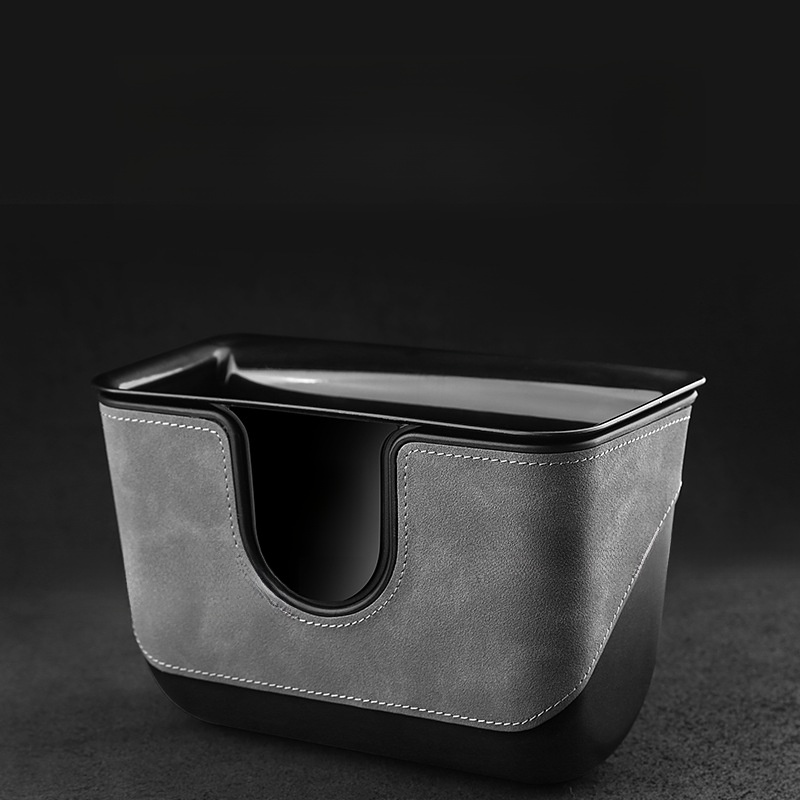 Double-layer car trash can