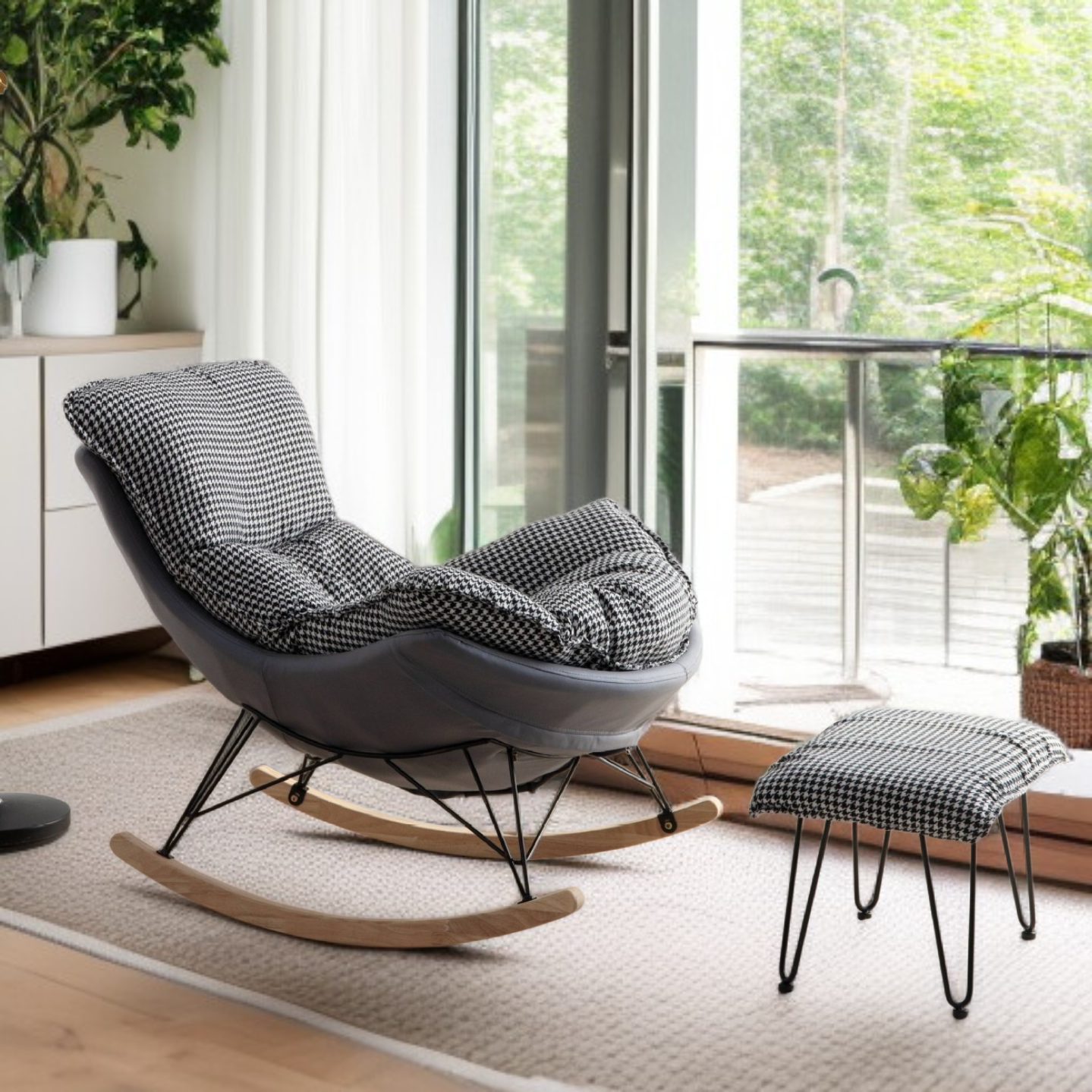 バルコニー家庭用リクライニングレジャーシングルソファチェア