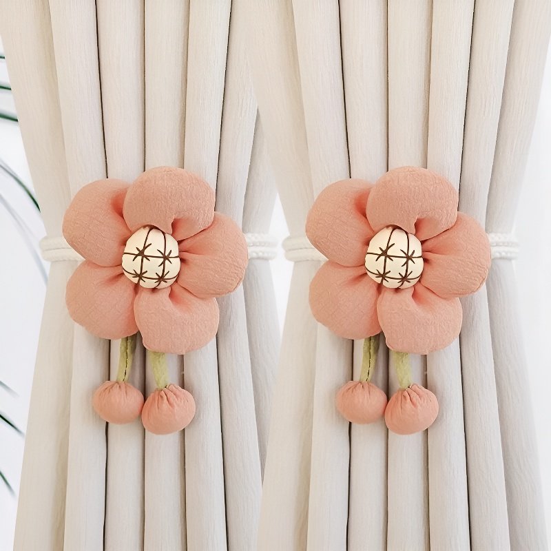 Adjustable Flower Curtain Tieback Rope, Decorative Curtain Holder Strap