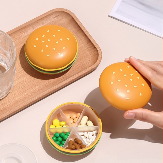 かわいいハンバーガー型収納ボックス お菓子やコスメの整理に