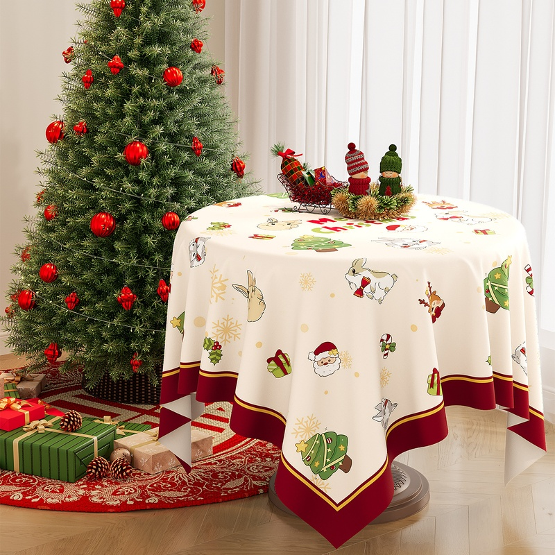 Christmas Decoration Waterproof Table Cover