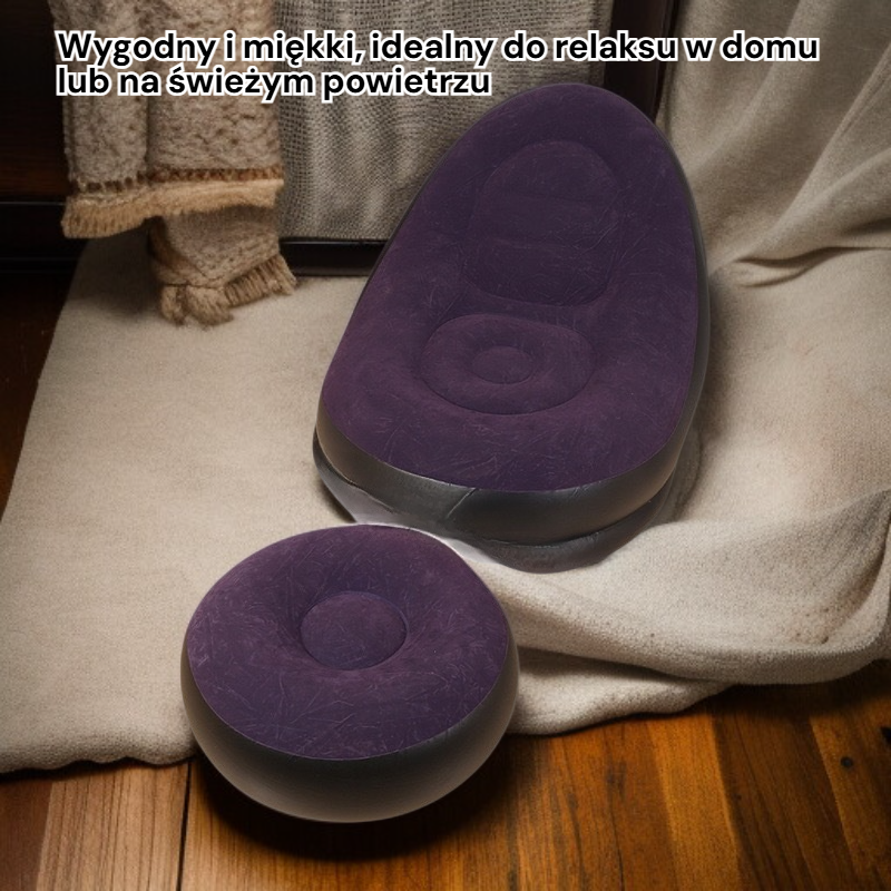 Przenośny, pogrubiony, nadmuchiwany fotel sofowy