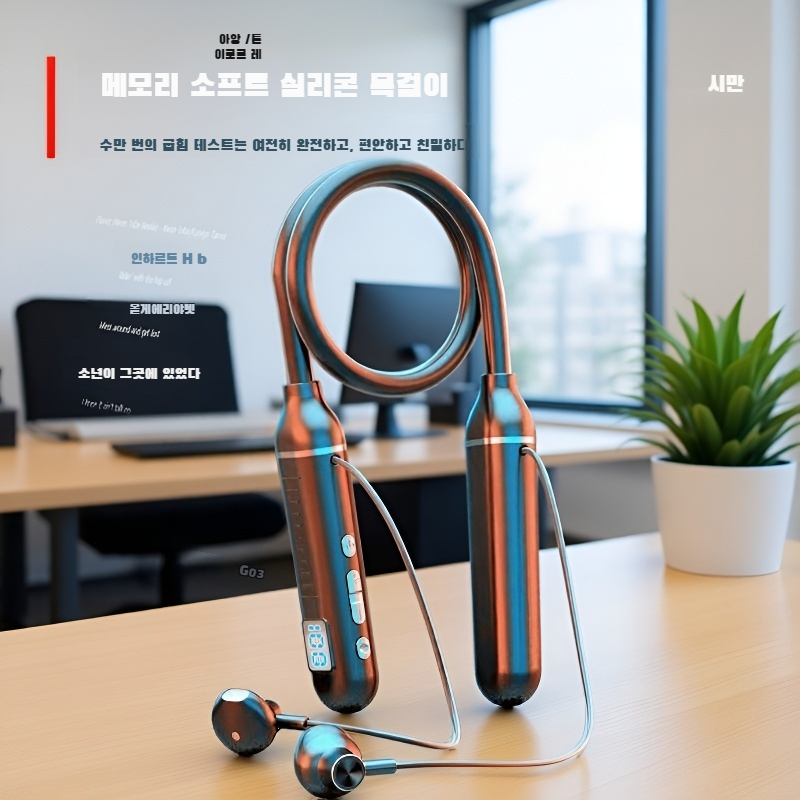 초장거리 대기전력 스포츠 목걸이 블루투스 이어폰