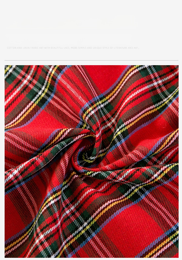 Red Plaid Tablecloth Fabric
