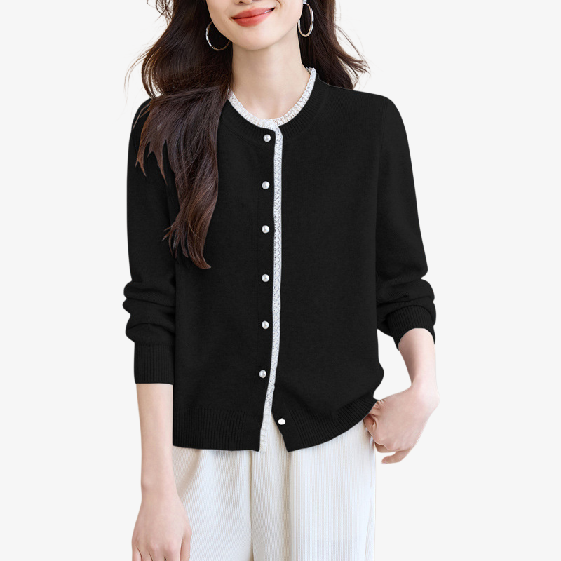 세련된 그레이 컬러 여성 가디건