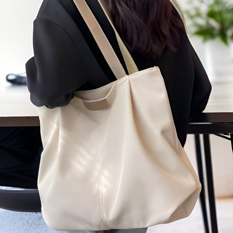 シンプルで合わせやすい女性用キャンバスバッグ 学生通学バッグ