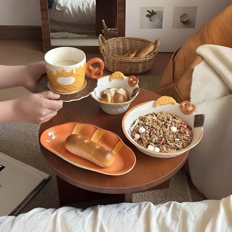 Juego de taza y platillo de café para el hogar