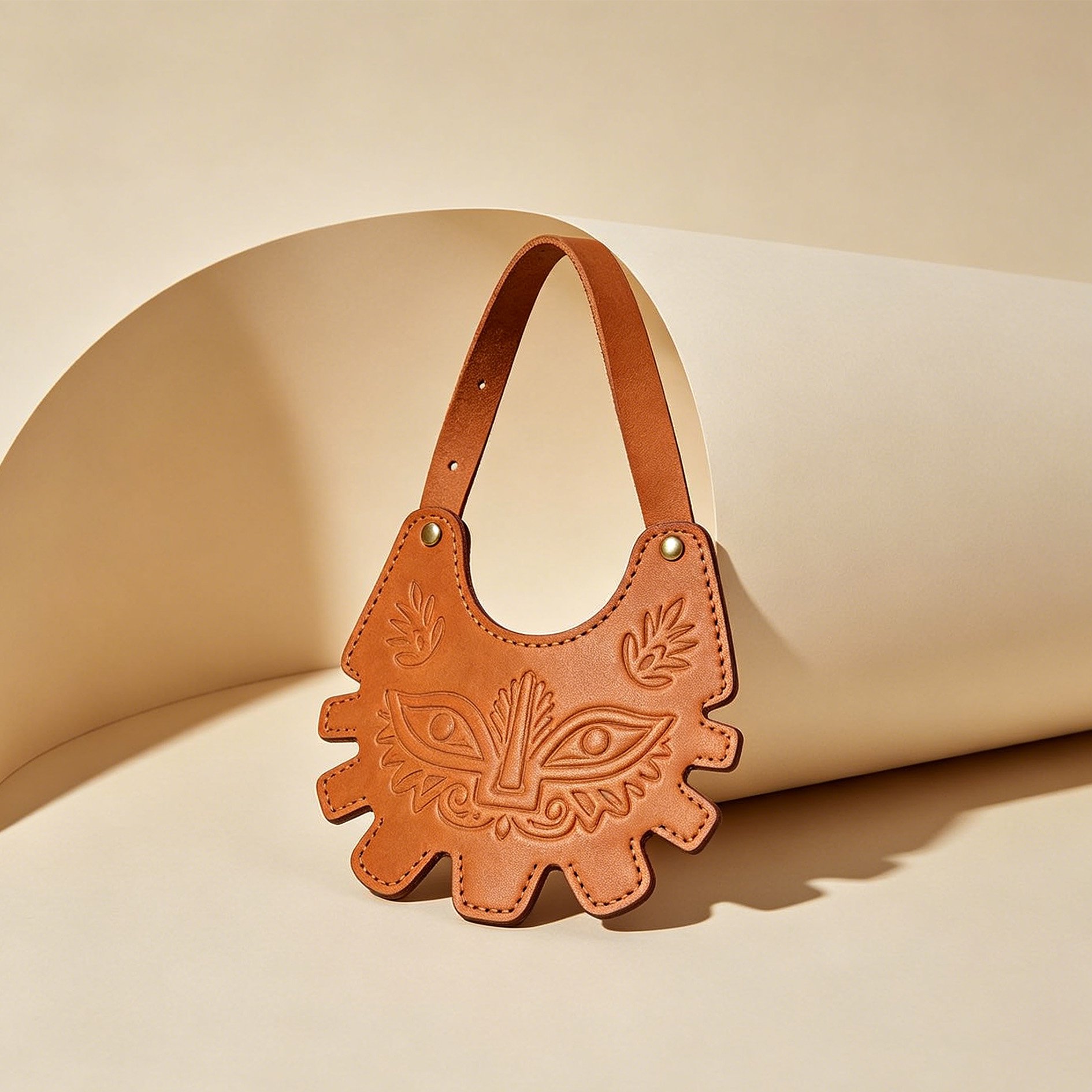Vegetable-tanned leather kitchenware hanging strap