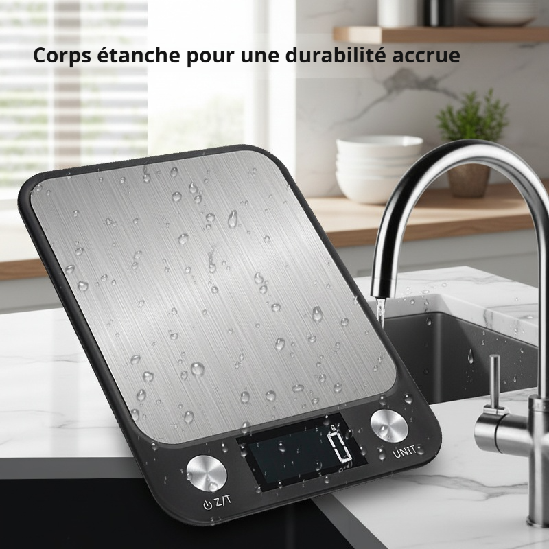 Balance électronique de cuisine 5kg, balance de table commerciale