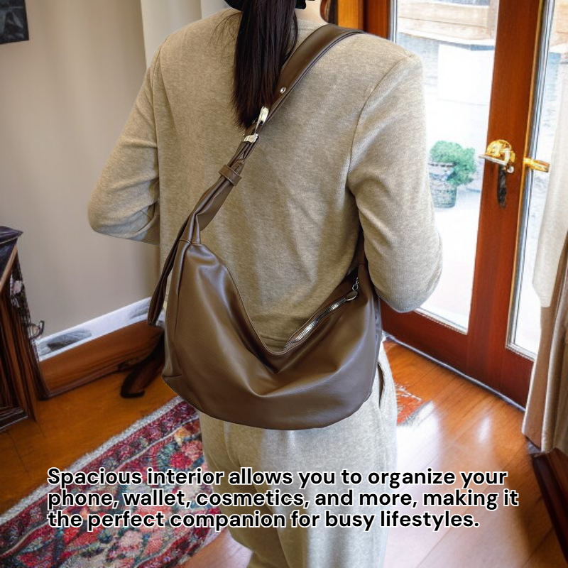 Korean Style Trendy Lazy Chic Large Buckle Women's Crossbody Bag