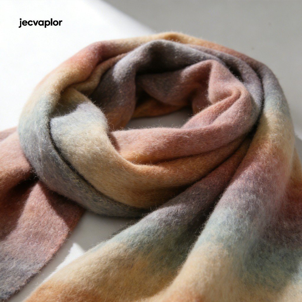 高質感羊毛圍巾細節近拍