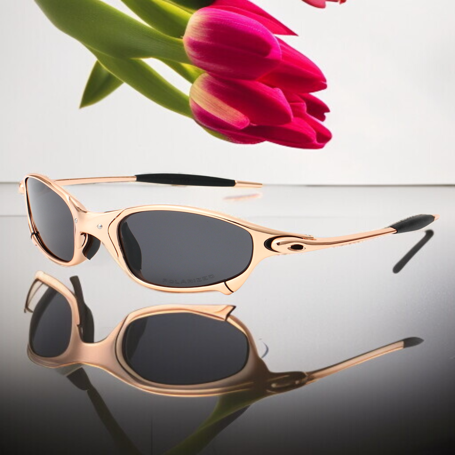 男性と女性のためのトレンディな偏光サングラス レトロなローズゴールドのトラベル ドライビング サングラス