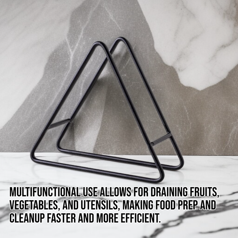 Multifunctional triangular drain rack for kitchen