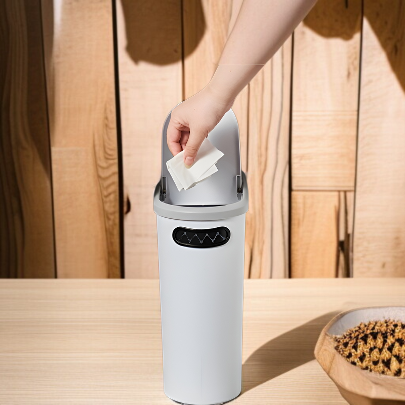 クリエイティブゴミ箱 家庭用トイレゴミ箱 リビングルーム キッチンゴミ箱 バスルーム 隙間ゴミ箱 蓋付き プッシュ式ゴミ箱